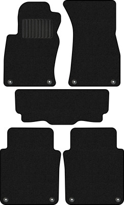 Комплект ковриков для авто Alicosta 0110_1_PR-6 для Audi A8 Long седан/D3 2002-2009 (ворс, черный) - 