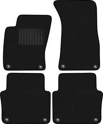 Комплект ковриков для авто Alicosta 0109_1_PR-6 для Audi A8 Short седан/D3 2002-2009 (ворс, черный) - 
