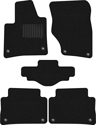 Комплект ковриков для авто Alicosta 0120_1_PR-6 для Audi Q7 I SUV/4LB/8U 2005-2015 (ворс, черный) - 