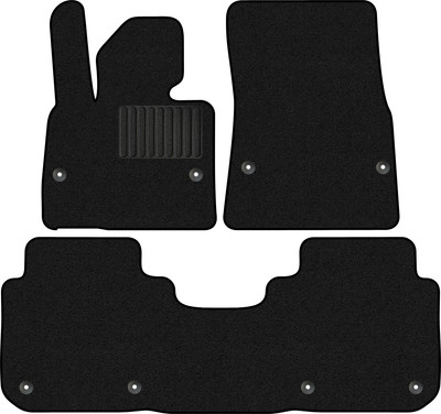 Комплект ковриков для авто Alicosta 2165_1_PR-6 для Aito M5 I SUV/гибрид 2021-н.в. (ворс, черный) - 