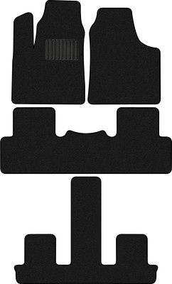 Комплект ковриков для авто Alicosta 2167_1_PR-6 для Aito M7 I SUV/гибрид +3ряд 2022-н.в. (ворс, черный) - 