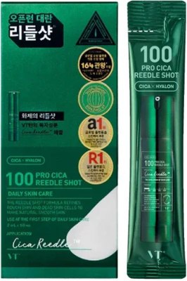 Сыворотка для лица Vt Cosmetics Pro Cica Reedle Shot 100 Stick с микроиглами и экстр. центеллы (10x2мл) - 