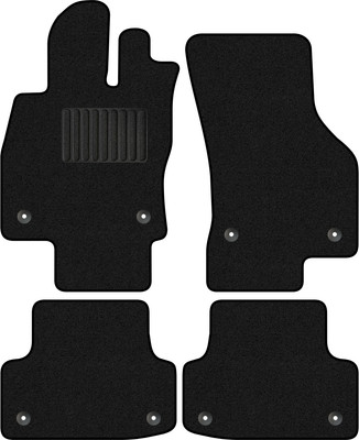 Комплект ковриков для авто Alicosta 0078_1_PR-6 для Audi A3 III кабриолет/седан 5 дв/8V 2012-2016 (ворс, черный) - 