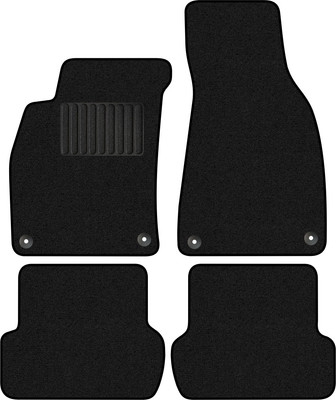 Комплект ковриков для авто Alicosta 0087_1_PR-6 для Audi A4 II/III кабриолет/B7/B6 2000-2009 (ворс, черный) - 