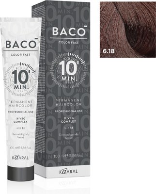 

Крем-краска для волос, Baco Color Fast тон CF6.18