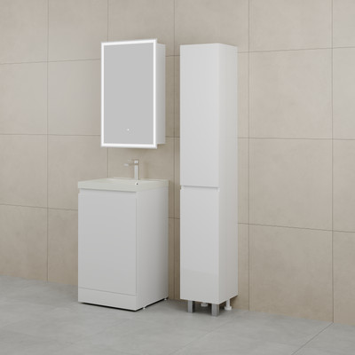 Тумба под умывальник Symbolite Батлер Люкс Plus 1 ящик (белый глянец) - 