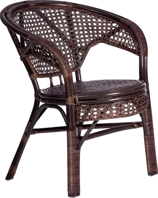 Кресло садовое Tetchair Pelangi 02/15B (грецкий орех, без подушки) - 