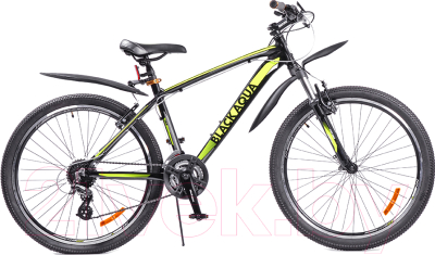 Black Aqua Cross 2691 V GL-328V 2018 (черный/лимонный) Велосипед горный ...