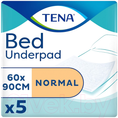 Набор пеленок одноразовых впитывающих Tena Bed Normal 60x90 (5шт)