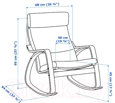Кресло-качалка Ikea Поэнг 692.867.12