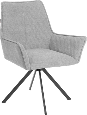 Стул Tetchair Мурано (хром, велюр/букле (HYP), светло-серый) -