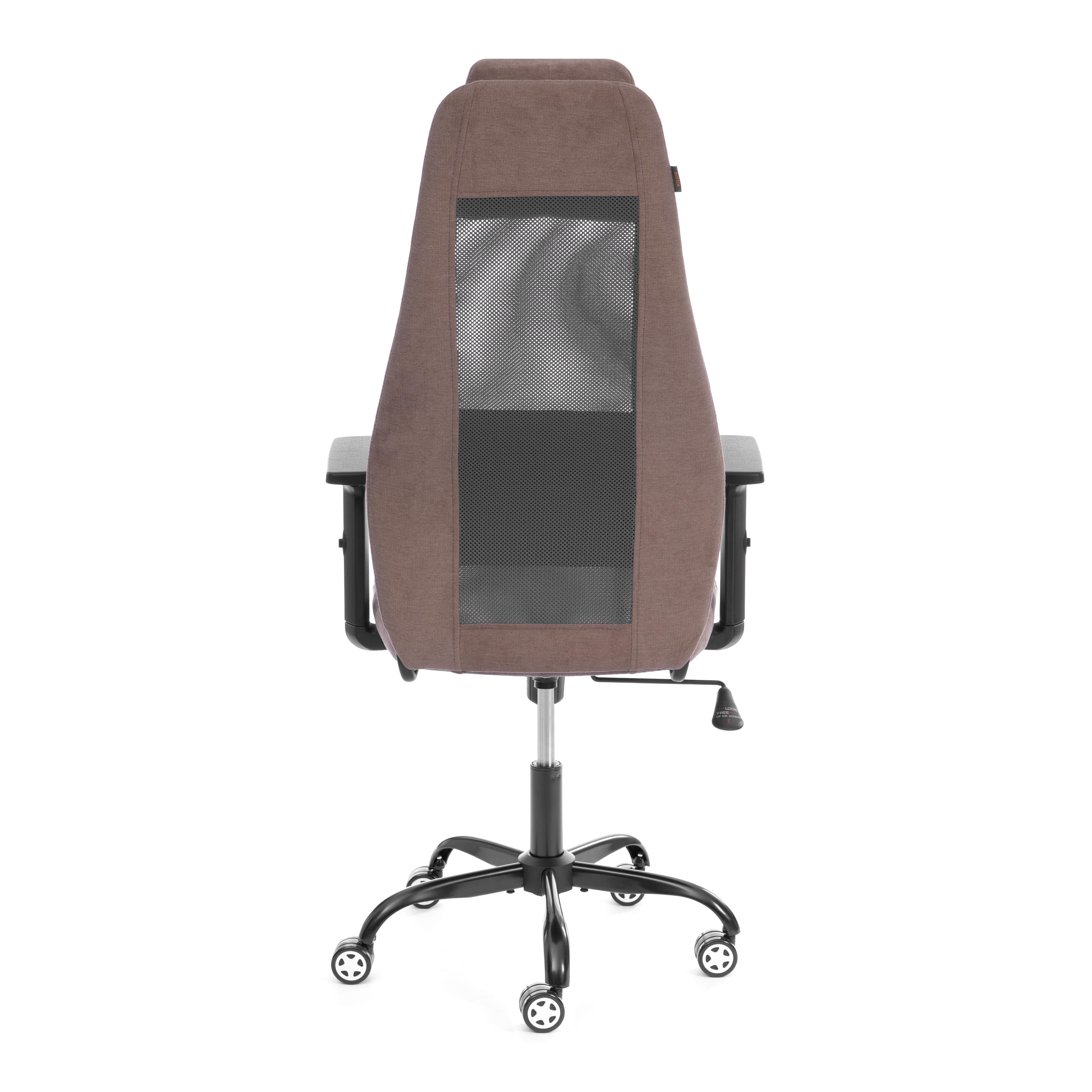 Кресло офисное Tetchair Aviator PLT metalBL (ткань, светло-коричневый/серый, KUB 03/W-12) — фото 5