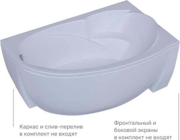 Купить Ванна акриловая Aquatek Бетта 150x95 R в Бресте