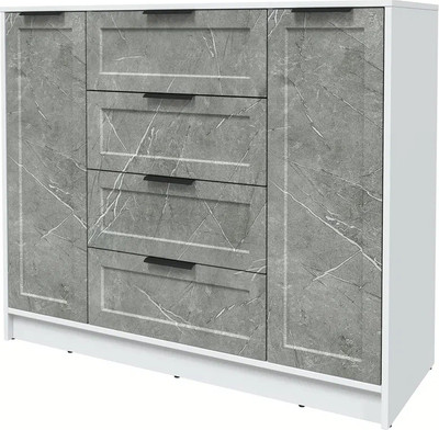 Тумба Интерлиния Концепт Тренд КТ-Т120 (белый платинум/керамика) -