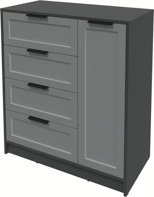 Тумба Интерлиния Концепт Тренд КТ-Т90 (антрацит/серый) -