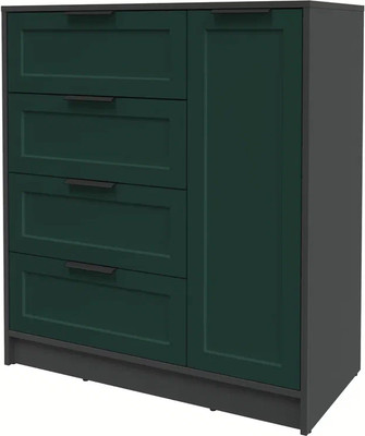 Тумба Интерлиния Концепт Тренд КТ-Т90 (антрацит/изумруд) -