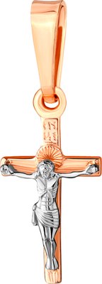 

Крестик из красного золота, П3205-008К14