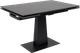 Обеденный стол LEPREMO AV 2119 МДФ+керамика раздвижной 1200-1800x800 (черный матовый shakespeare/черный) -