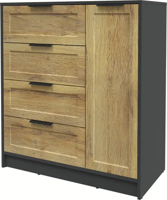 Тумба Интерлиния Концепт Тренд КТ-Т90 (антрацит/дуб вотан) -