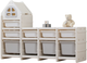 Стеллаж игровой UNIX Kids 9 ящиков / ptstw9gry (серый) -