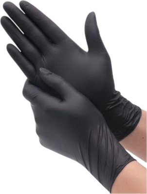 Перчатки одноразовые Foxy Gloves Нитриловые нестерильные неопудренные (XL, 100шт, черный) - 