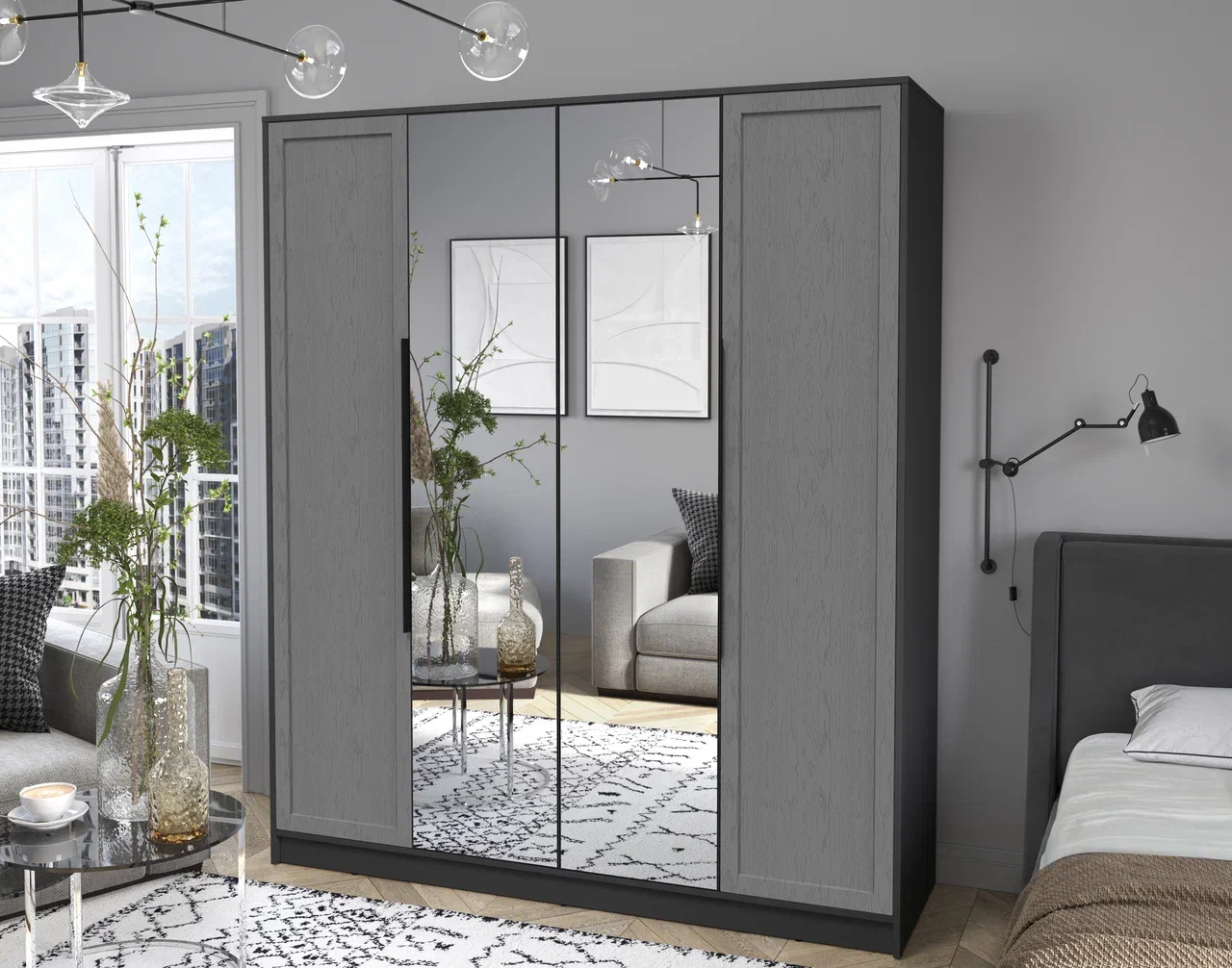 Шкаф Interline Концепт Тренд КТ-Ш4(з) (антрацит/дуб серый) — фото 5