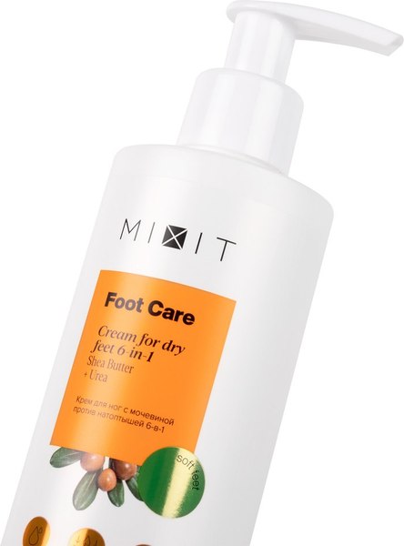 Крем для ног MIXIT Foot Care с мочевиной против натоптышей 6 в 1 (250мл)
