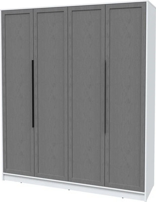 Шкаф Интерлиния Концепт Тренд КТ-Ш4 (белый платинум/дуб серый) - 