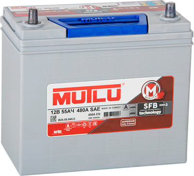 Автомобильный аккумулятор Mutlu Mega Calcium 55R 65B24L  B24 R+ - 