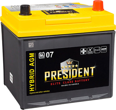 Автомобильный аккумулятор President AGM 55D23L 50R D23 R+ (50 А/ч) - 