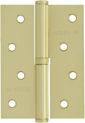 Петля дверная Нора-М 750-4 100x75x2.5 (правая, матовое золото) - 
