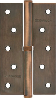 Петля дверная Нора-М 750-5 125x75x2.5 (правая, старая медь) - 