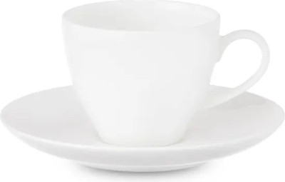 

Чашка с блюдцем, Белый декор / NAR-50945-2757/8531-1222