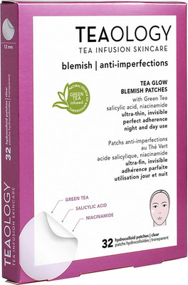 Маска-патч для лица Teaology Tea glow Blemish Patches (32шт) - 