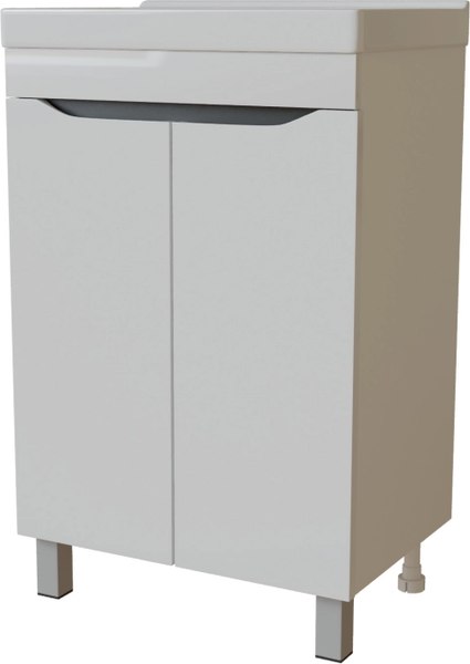 Тумба с умывальником Mixline Лайн 60 553008 + Luxe Fest 60 / FST60SLWB01