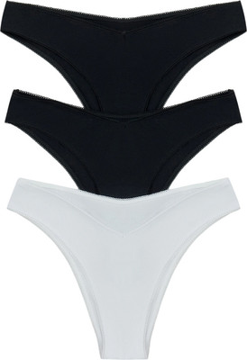 Комплект женских трусов Mark Formelle 412541-3 (р.98, черно-белый) - 