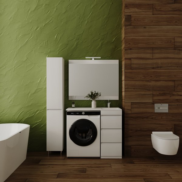 Купить Тумба с умывальником Symbolite Даллас 100 Люкс Plus 3 ящика + Estetus Даллас 100x48 в Борисове