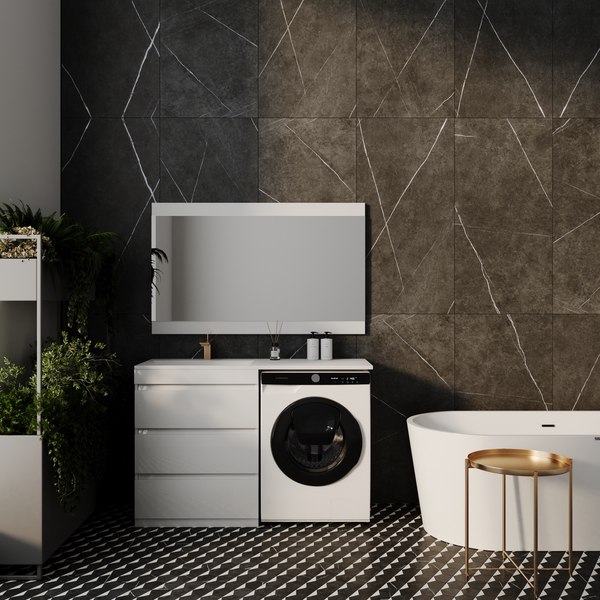 Купить Тумба с умывальником Symbolite Даллас 130 Люкс Plus 3 ящика + Даллас 130x48.2 в Борисове