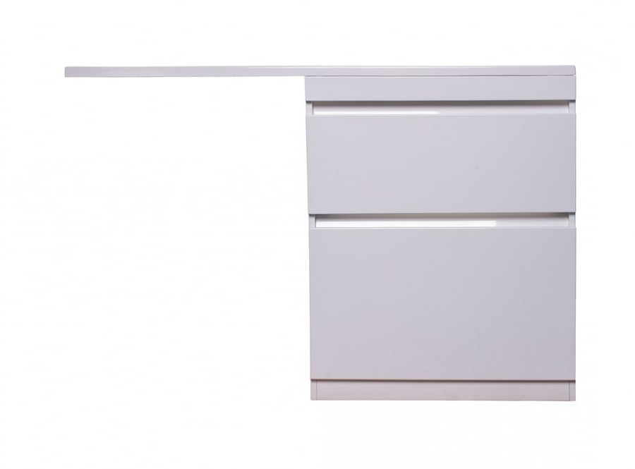 Тумба с умывальником Symbolite Даллас 130 Люкс Plus + Даллас 130x48.2 (правый, белый) — фото 2