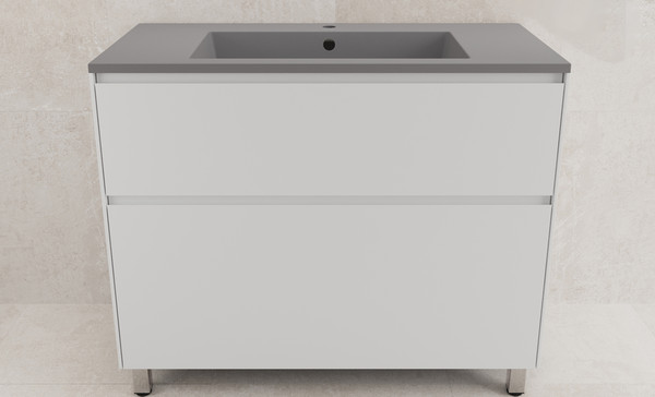 Тумба с умывальником Symbolite Лима 100 Line Plus 2 ящика + Line 100x48