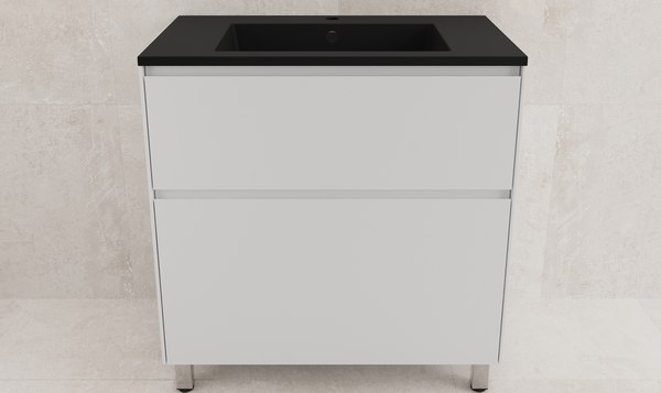 Тумба с умывальником Symbolite Лима 80 Line Plus 2 ящика + Line 80x48