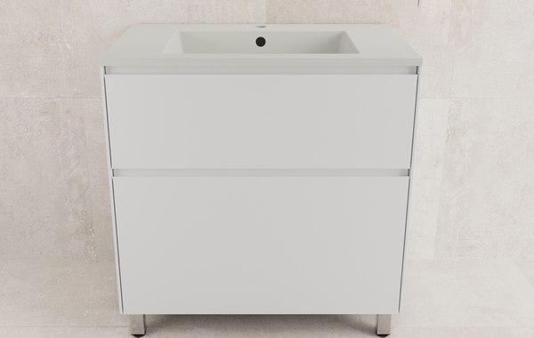 Тумба с умывальником Symbolite Лима 80 Line Plus 2 ящика + Line 80x48