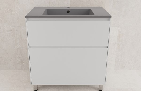 Тумба с умывальником Symbolite Лима 80 Line Plus 2 ящика + Line 80x48
