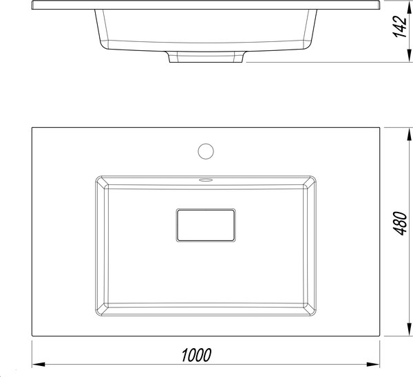 Купить Тумба с умывальником Symbolite Манхэттен 100 Plus 2 ящика + Line 100x48 в Солигорске
