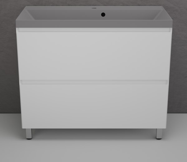 Тумба с умывальником Symbolite Манхэттен 100 Plus 2 ящика + Line 100x48