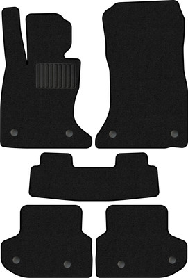 Комплект ковриков для авто Alicosta 0172_1_PR-6 для BMW 5 VI седан/универсал 4WD/F10/F11 2013-2017 (ворс, черный) - 