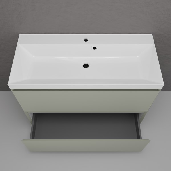 Купить Тумба с умывальником Symbolite Манхэттен 100 Plus 2 ящика + Line 100x48 в Борисове