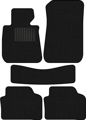 Комплект ковриков для авто Alicosta 2235_1_PR-6 для BMW M3 IV седан/E90 2007-2012 (ворс, черный) - 
