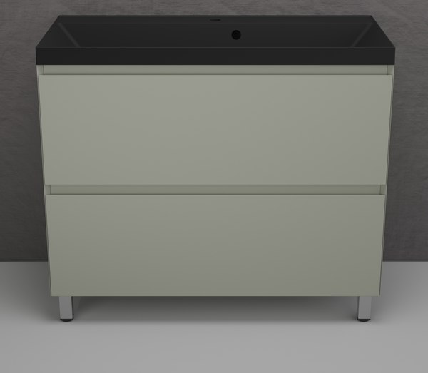 Тумба с умывальником Symbolite Манхэттен 100 Plus 2 ящика + Line 100x48