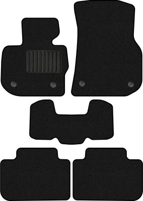 Комплект ковриков для авто Alicosta 0214_1_PR-6 для BMW X3 III SUV/G01 2017-2021 (ворс, черный) - 